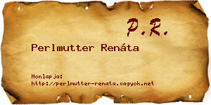 Perlmutter Renáta névjegykártya